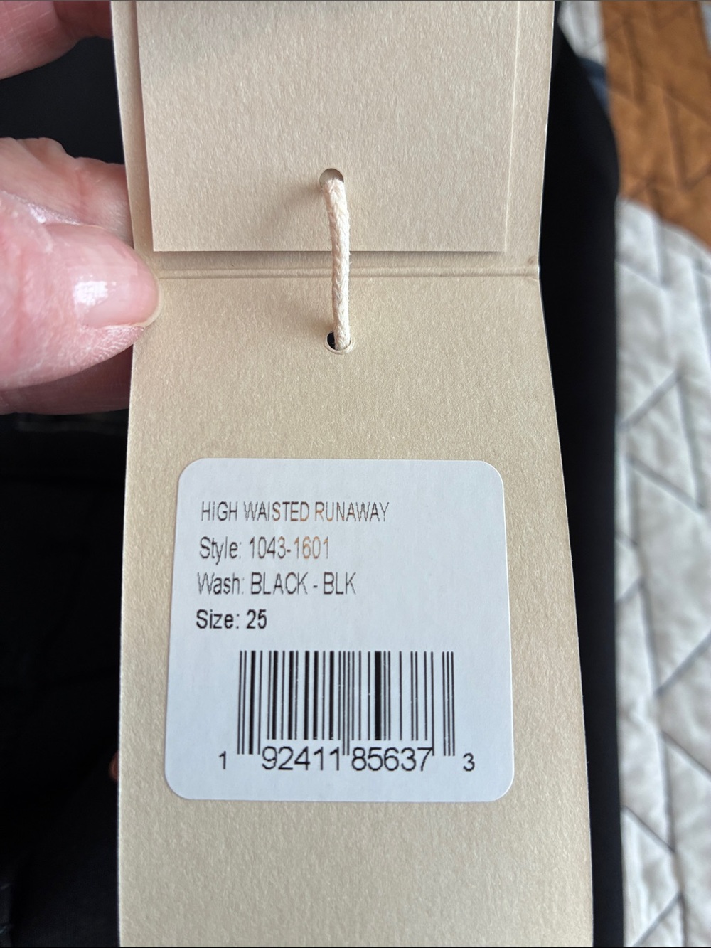 NWT MOTHER Black High-Waisted Runaway Pants Sz 25 - Picture 11 of 12
